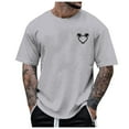 thumbnail image 3 of Gubotare Men's Short Sleeve Tee Shirt Crewneck Short Sleeve Tee Shirt for Men (Grey,XL), 3 of 4