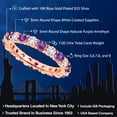 thumbnail image 2 of Gem Stone King 1.00 Cttw Round Purple Amethyst and White Created Sapphire Eternity Band Ring for Women | 18K Rose Gold Plated Silver | Available in Size 5, 6, 7, 8, 9| Size 8, 2 of 7