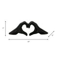 thumbnail image 4 of Elegant Ceramic Hand Heart Sculpture for Home Decor - Decorative Ornament for Bathroom, Office Desk, and Living Room Decor - Figurine for Shelf Accent and Coffee Table - 5", Black, 4 of 12