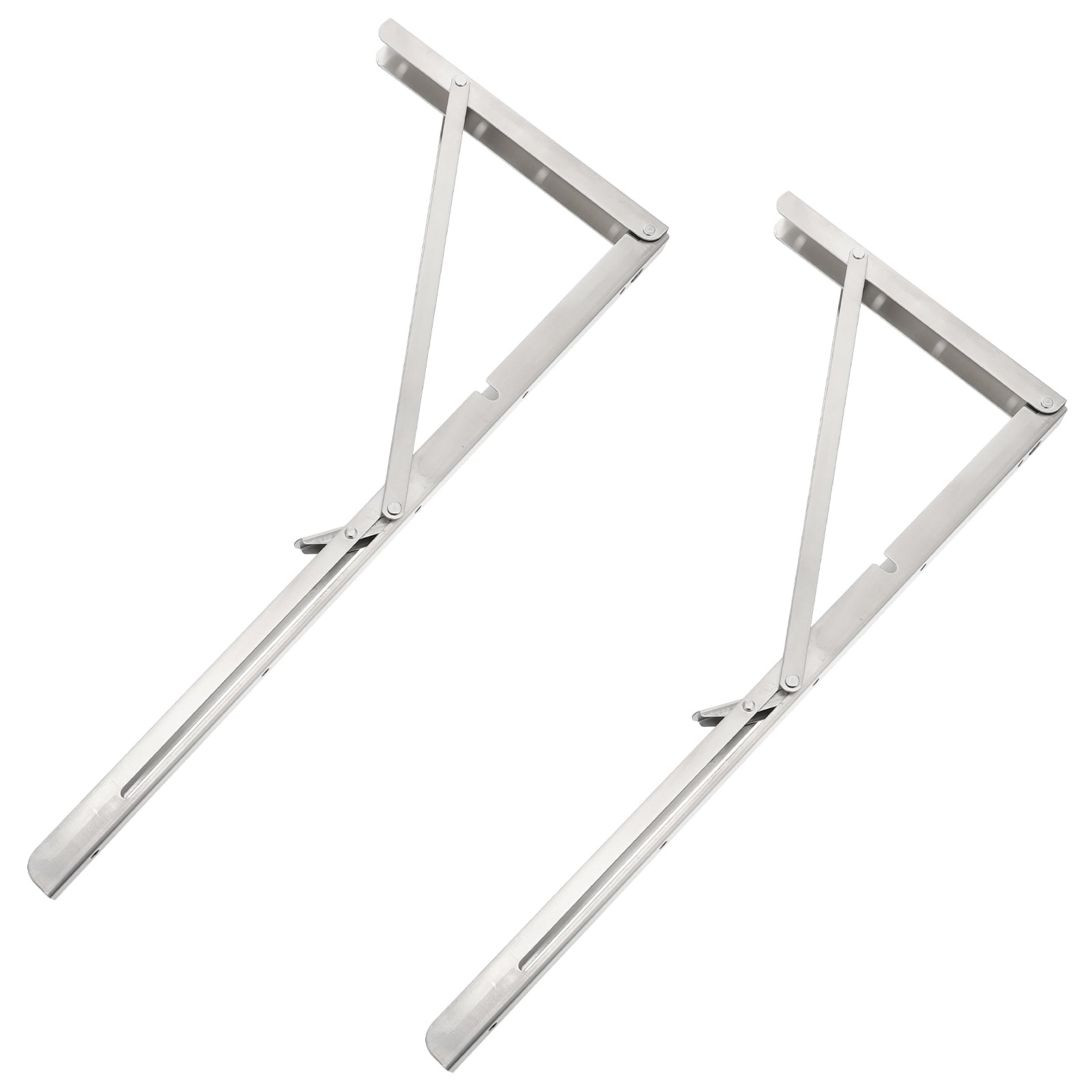 LABSERRON 2Pcs Folding Brackets for Shelves for Desk Board Simple Design Stainless Steel Support Racks