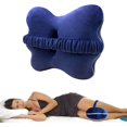 thumbnail image 1 of Rodillera para Dormir de Lado, Espuma Viscoelástica con Banda Elástica, Cojín en Forma de Mariposa Azul para Dormir de Lado, Soporte para la Espalda. Afortunado Sencillez, 1 of 4