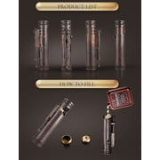 Windproof Classic Trench Brass Kerosene Lighter, Refillable, Grinding Wheel, Automatic Ejection,Seal,Unique,Retro Antique, for Soldier,Thorens Battle Soul