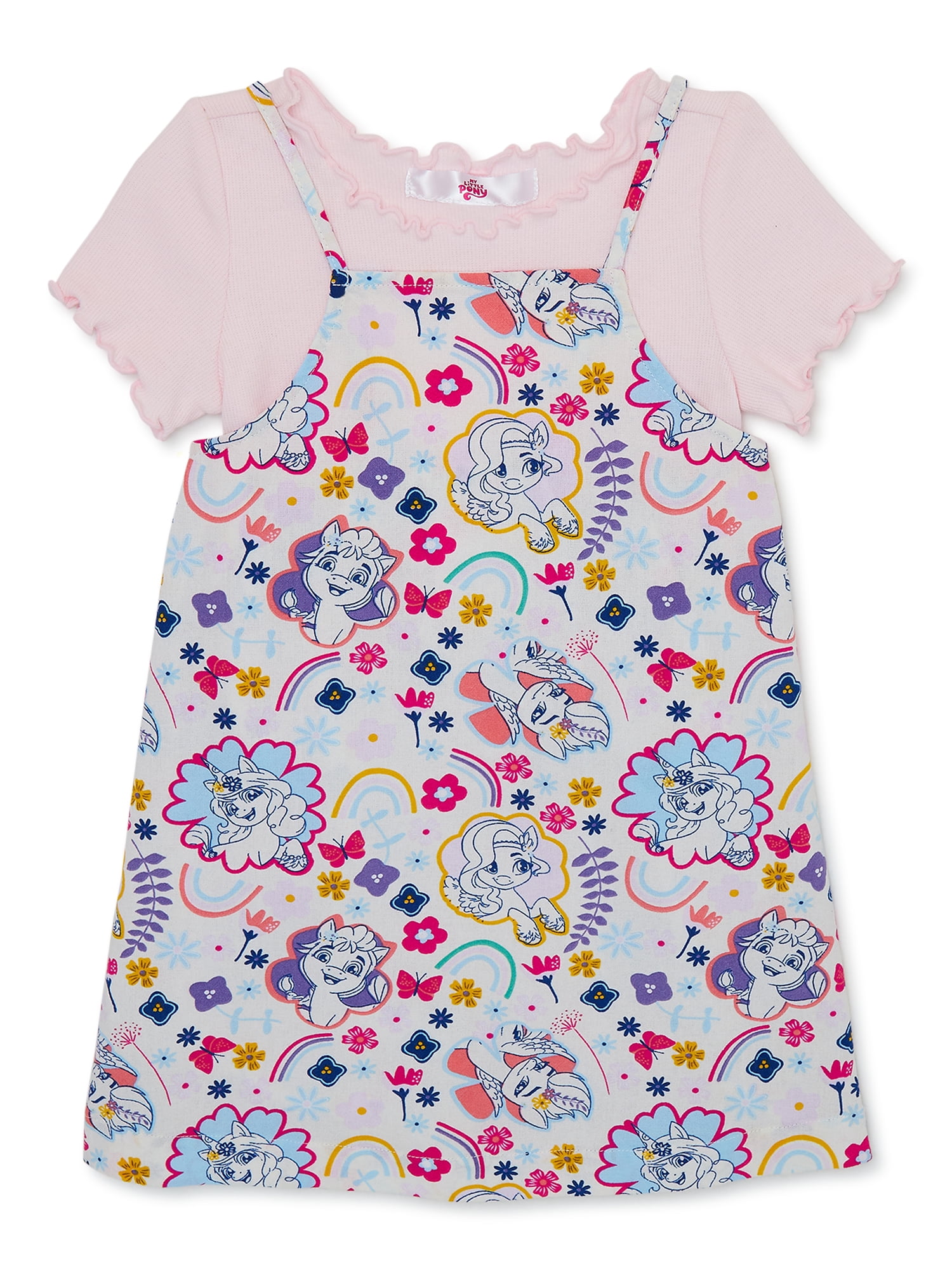 My Little Pony Toddler Girl Ruffled Top and Sleeveless Dress Set, 2