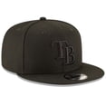 thumbnail image 3 of Gorra Snapback New Era MLB Tampa Bay Rays negra para adulto, 3 of 6