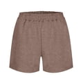 thumbnail image 5 of Shorts for Women Elastic High Waist Baggy Fleece Casual Athletic Running Shorts with Pockets, 5 of 6