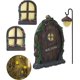 thumbnail image 1 of Puertas de hadas para decoraciones de árboles de Navidad - Accesorios de jardín de hadas en miniatura Kits de decoración al aire libre Tocón de árbol Juego de puertas enanas decora, 1 of 5