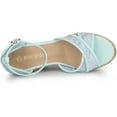 thumbnail image 4 of BLISSFUL STEP Women's Espadrille Wedge Heel Wedge Sandals, 4 of 6