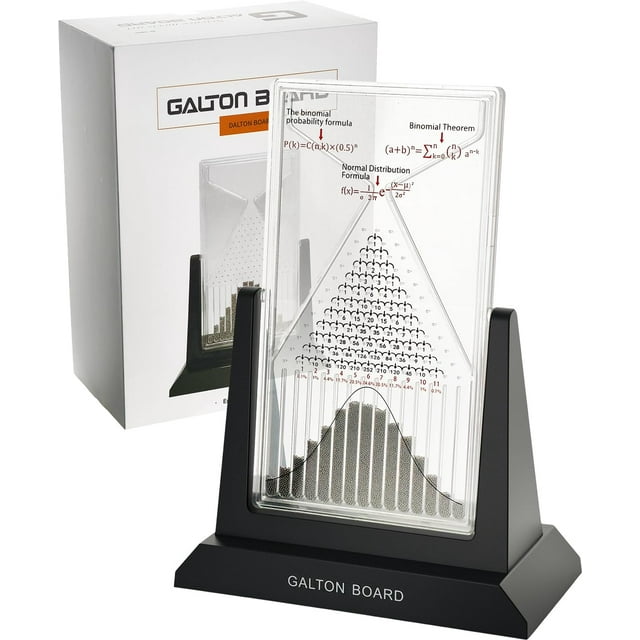 Dimind Galton Board Probability Demonstration Model - 12.6in Large Physics Learning Desk Toy with 17500 Metal Beads | Statistical Law Experiment Tool
