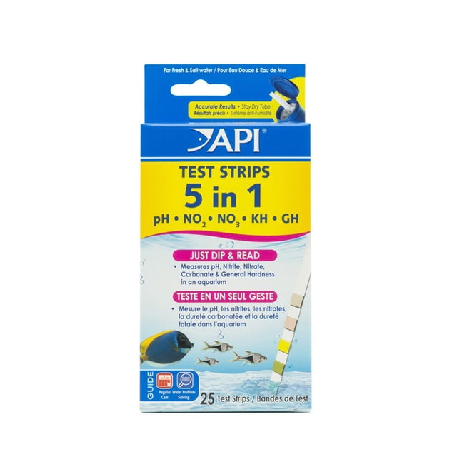Test Strips API 5 en 1 para acuarios de agua dulce y salada