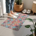 thumbnail image 4 of Bohemian Retro Floral Non-Slip Entryway Door Mat,Boho Indoor Decor Durable Low Plush Door Mat,Washable Welcome Rug for Patio Hallway Home Decor 16x24 Inches, 4 of 7
