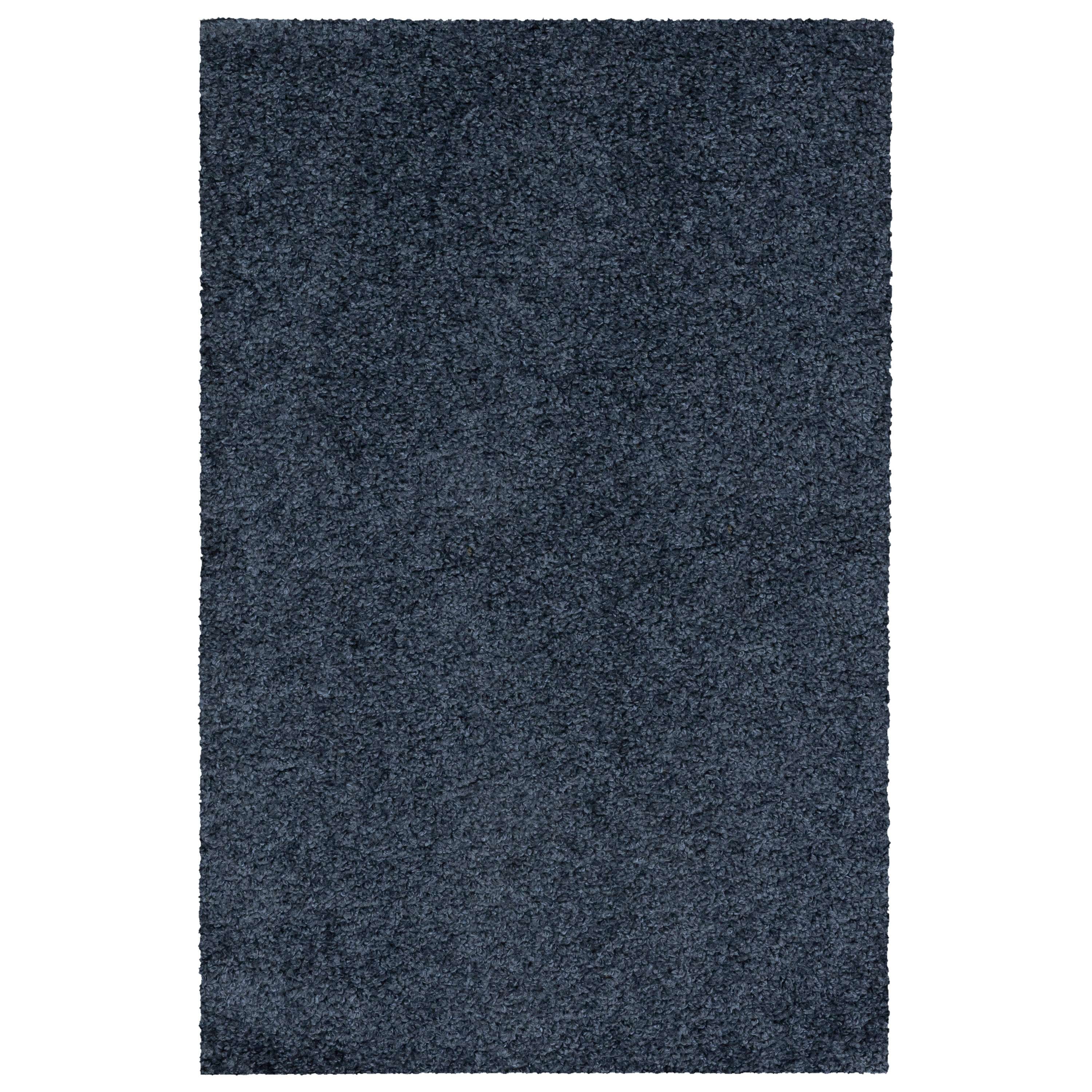 (2 pack) Mainstays Traditional Navy Heather Shag Indoor Accent Rug, 2'6" x 3'10"