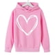 thumbnail image 4 of Sudadera con capucha y estampado de corazón de San Valentín, sudadera de manga larga para niños y niñas, chaqueta para niñas de talla mediana y grande., 4 of 7