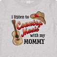 thumbnail image 4 of Inktastic I Listen to Country Music with My Mommy with Guitar and Hat Boys or Girls Baby T-Shirt, 4 of 5