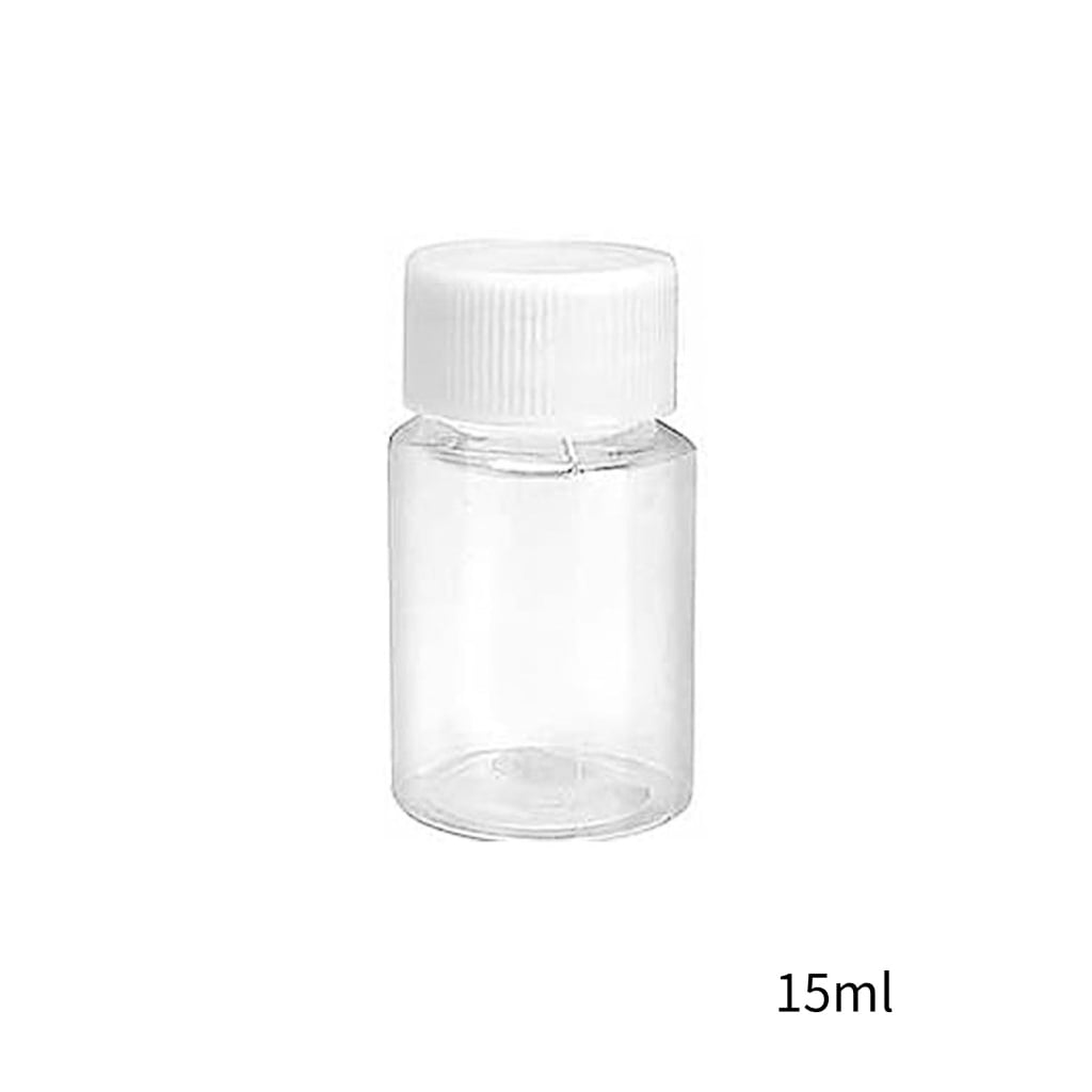 Pack of 60 Leakproof Medicine Storage Containers 15ml Reusable Bottles with Lids Transparent Lotions Dispenser Bottles