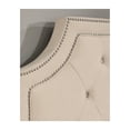 thumbnail image 4 of Audrey Upholstered Platform King Bed with Nailhead Trim in an Off White Ivory, 4 of 5