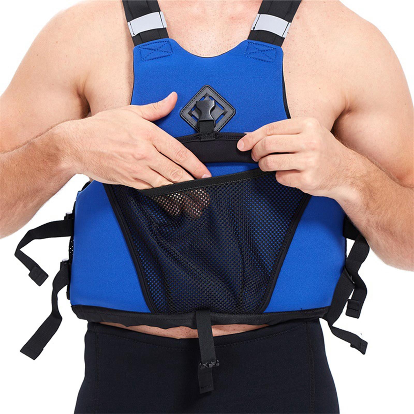 TTETTZ Adult Kayak Vest Multipurpose Life Jacket for Canoeing Water Sports Kayaking M dark blue