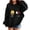 Black4, variant on Girls Cartoon Graphic Print Lightweight Hooded Sweatshirt, Drop Shoulder Long Sleeve Casual Pullover Hoodie for Kids School Outdoor Spring Autumn Wear(White1,8-9 Years)
