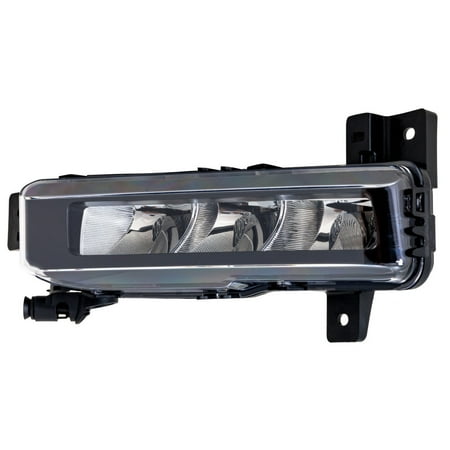 For BMW 330i/340i GT xDrive 2019 Fog Light Assembly Driver Side | LED | Clear Lens | Black Housing | Replacement For BM2592158 | 191275879160, 63177433787