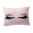 thumbnail image 4 of Funda de almohada decorativa cuadrada con estampado de pestañas 2, 4 of 6