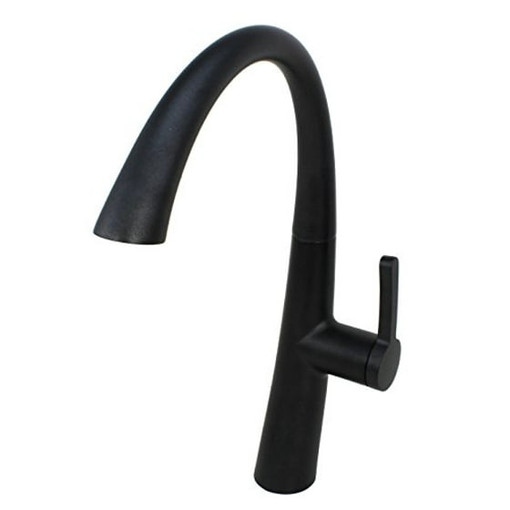 Ariel Eyt07 Mb European Style Arc Design Solid Brass Dual Function Pull Out Kitchen Faucet Finish Matte Black