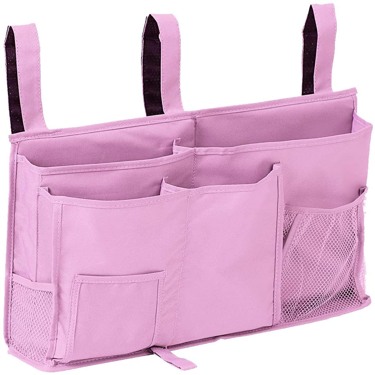 Kepooman Multi-function Oxford Bedside Caddy Hanging Storage Bag with 8 Pockets for Bunk Dorm Bed, Pink Kepooman Multi-function Oxford Bedside Caddy Hanging Storage Bag with 8 Pockets for Bunk Dorm Bed, Pink