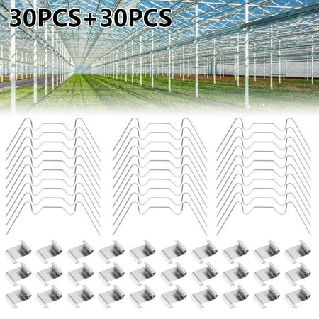 

Hands DIY 60pcs Stainless Steel Glazing Clips W Type Z Type Greenhouse Clip for Aluminium Green House Spring Wire Clips Spares Parts