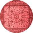 thumbnail image 1 of Ahgly Company Indoor Round Oriental Red Industrial Area Rugs, 8' Round, 1 of 4
