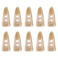 thumbnail image 1 of Uxcell 10Pcs Botones de Madera en Forma de Diente con Doble Agujero para DIY Abrigo Caqui 1.6", 1 of 6