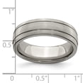 thumbnail image 6 of Edward Mirell Titanium Brushed & Polished Grooved 7mm Band, 6 of 7