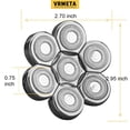 thumbnail image 2 of Cabezales De Repuesto VRMETA Plata Cuchillas Afiladas Para Afeitadora Rotativa Eléctrica 7 Cabezas, 2 of 7