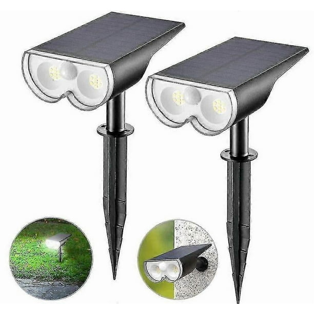 Linkind Solar Garden Light With Motion Sensor, Outdoor Solar Light, Ip67 Waterproof Outdoor Wall Light, 650lm Super Bright Solar Light, 2sets Of White