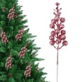 thumbnail image 2 of Christmas Glitter Berries Stems Clearance, 1 Pc Artificial Pink Christmas Picks for Christmas Tree Ornaments, DIY Xmas Wreath, Crafts, Holiday and Home Decor , 8.66 Inch, Pink, 2 of 9