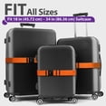 thumbnail image 3 of Fosmon Luggage Straps for Suitcases (2 Pack), Travel Belts with Adjustable Strap, Buckle and Identifiers, Luggage Connector Luggage Wrap, Essential Luggage Accessories for Travel Cruise (Orange), 3 of 6