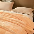 thumbnail image 5 of DBOZE Weighted Heavy Korean Mink Fleece Blanket 2 Ply Reversible Super Silky Soft Plush Warm Blanket King Size, Golden, 5 of 9