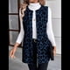 thumbnail image 5 of Chaleco Abierto con Estampado de Leopardo para Mujer, Chaqueta Vintage Sin Mangas Azul Oscuro XL, 5 of 8