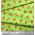 thumbnail image 3 of Soimoi Green Moss Georgette Fabric Stripe,Fire Ring & Lion Cartoon Print Sewing Fabric BTY 42 Inch Wide, 3 of 3