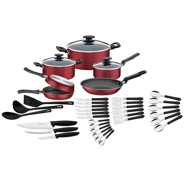 Bateria Cocina Tramontina Roja 38 Pz