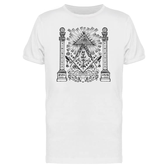 Mason Mysterious Symbols Art Tee Men's -Image by Shutterstock