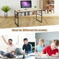 thumbnail image 5 of Costway 55'' Computer Desk Writing Table Workstation Home Office w/Bookshelf Natural, 5 of 11