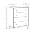 thumbnail image 3 of Pemberly Row Commode Contemporaine en Bois Manufacturé 4 Tiroirs en Noyer Grand, 3 of 13