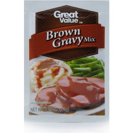 (4 pack) (4 Pack) Great Value Gravy Mix, Brown, 0.87 Oz