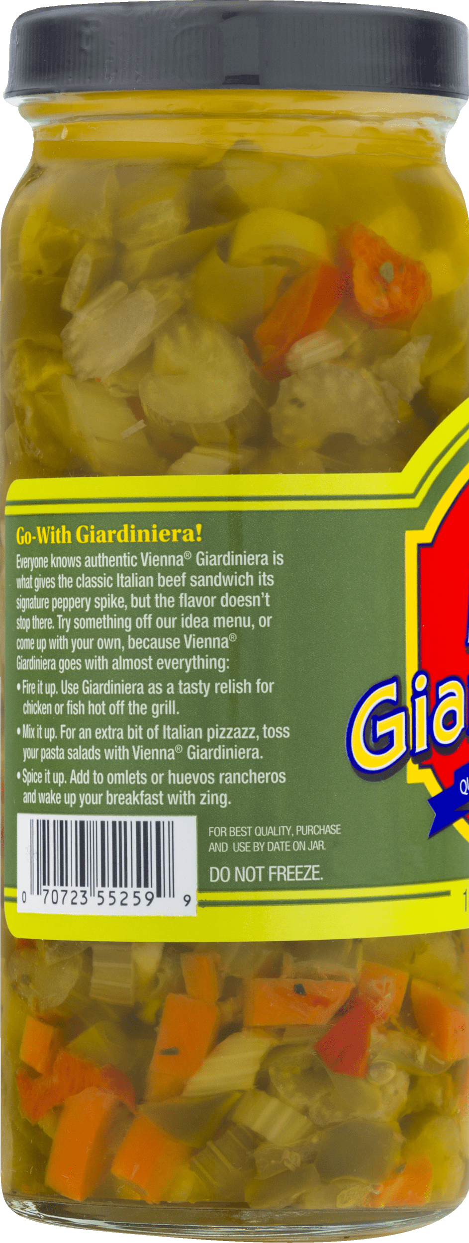 Vienna Beef, Mild Giardiniera, 16 oz, Jarred Vegetables, Shelf-Stable