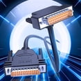 Flexible DB25 Male To Male 90 Degree Angled Parallel Cable Space Saving ...