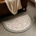 thumbnail image 2 of DOLITY Semicircle Baroque Print Bath Mat Dirt Resistant Super Soft for Bathroom E, 2 of 7