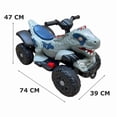 thumbnail image 4 of Cuatrimoto Electrica Trendy Kids Dino Racer 6V Gris, 4 of 4