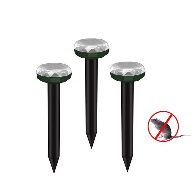 Repelente ultrasónico de animales para exteriores, 2 unidades, repelente solar para gatos, repelente de mosquitos para plantas de jardín y granja