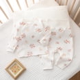 thumbnail image 2 of Odeerbi 3M-2Y Niños Niñas Pijamas de Algodón Otoño Camisetas de Manga Larga Pantalones Conjunto Suave Estampado Floral Ropa de Dormir Cintura Alta Pijama de Invierno, 2 of 3