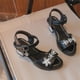 thumbnail image 2 of Sandalias de Tacón Alto para las Mujeres Punteado Strass Arco Estilo Verano Zapatos de Rendimiento para las Mujeres de la Escuela Secundaria Y los Niños, 2 of 6
