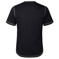 thumbnail image 5 of uikmnh Men's T Shirts European Color Blocked Button Open Neck Men Trendy Comfortable Loose Casual Business Short Sleeved T Shirt Size:L, 5 of 8