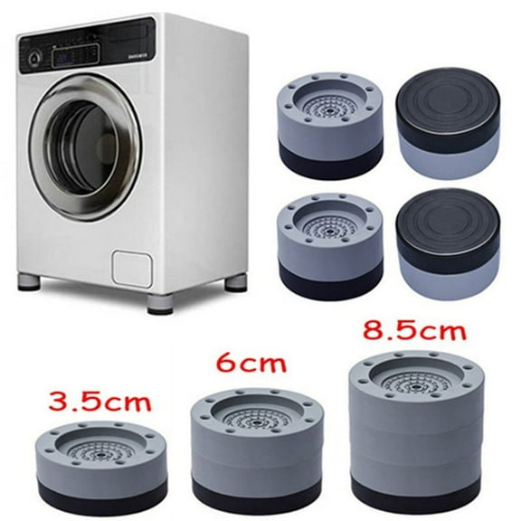 4Pcs Washing Machine Height Increase Pads Anti Pads Silent Skid Raiser Mat Washing Machine Dryer Support Stand 8.5CM